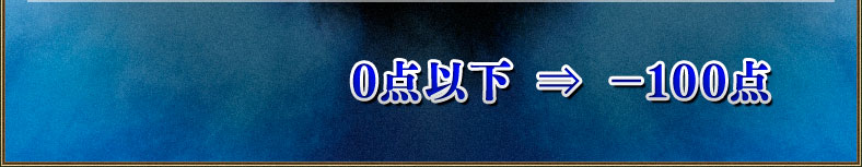 0点以下⇒-100点